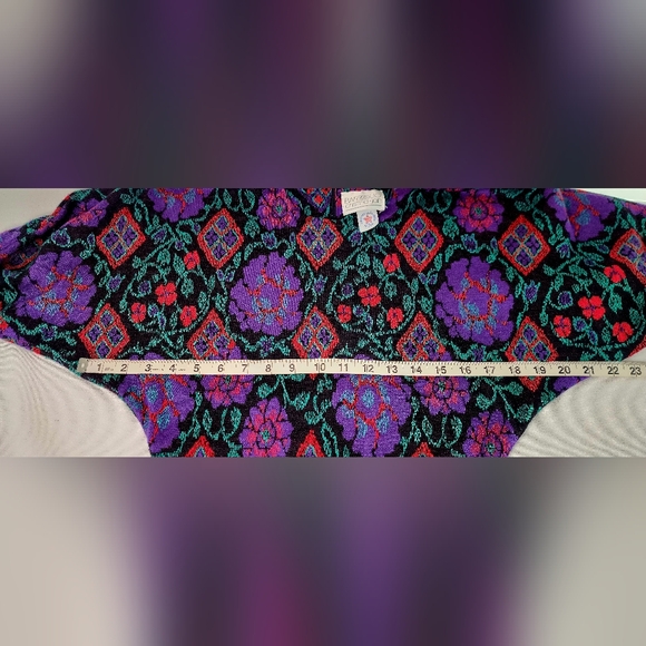 Vintage Barboglio Cristina-jan long sleeve floral tapestry ruffle dress - Picture 7 of 9